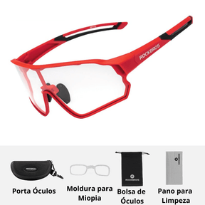 Óculos Ciclismo Lentes Fotocromáticas UV400 Masculino/Feminino RockBros - Inova Mix Store Óculos Ciclismo Lentes Fotocromáticas UV400 Masculino/Feminino RockBros