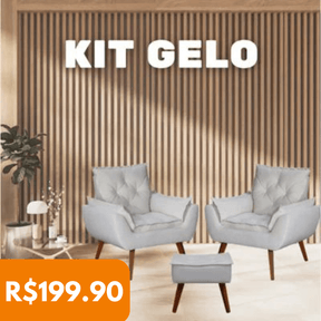 Kit Ágatha - Poltronas + Puff | Elegância para a sua Casa - Inova Mix Store Kit Ágatha - Poltronas + Puff | Elegância para a sua Casa