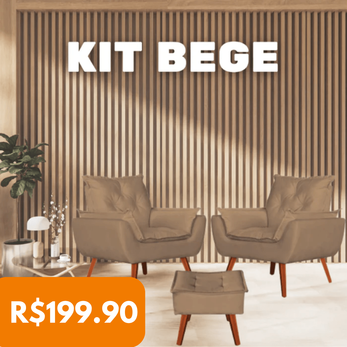 Kit Ágatha - Poltronas + Puff | Elegância para a sua Casa - Inova Mix Store Kit Ágatha - Poltronas + Puff | Elegância para a sua Casa