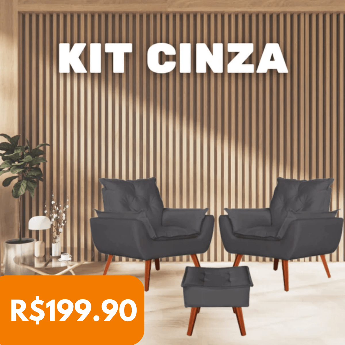 Kit Ágatha - Poltronas + Puff | Elegância para a sua Casa - Inova Mix Store Kit Ágatha - Poltronas + Puff | Elegância para a sua Casa