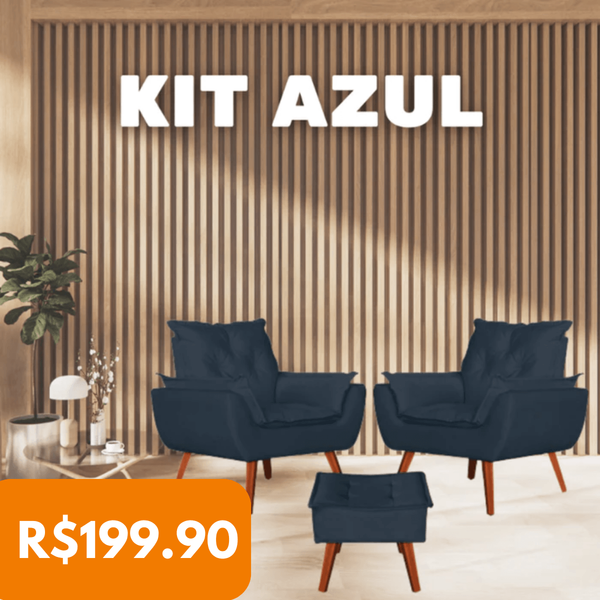 Kit Ágatha - Poltronas + Puff | Elegância para a sua Casa - Inova Mix Store Kit Ágatha - Poltronas + Puff | Elegância para a sua Casa