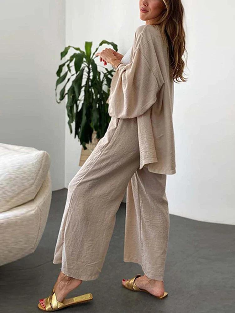 Conjunto Feminino Kimono Calça Comfy