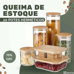 20 Potes Herméticos Compre 10 e Ganhe 10 Promoção Exclusiva 2024 - Organização e Frescor Garantidos! - Inova Mix Store 20 Potes Herméticos Compre 10 e Ganhe 10 Promoção Exclusiva 2024 - Organização e Frescor Garantidos!