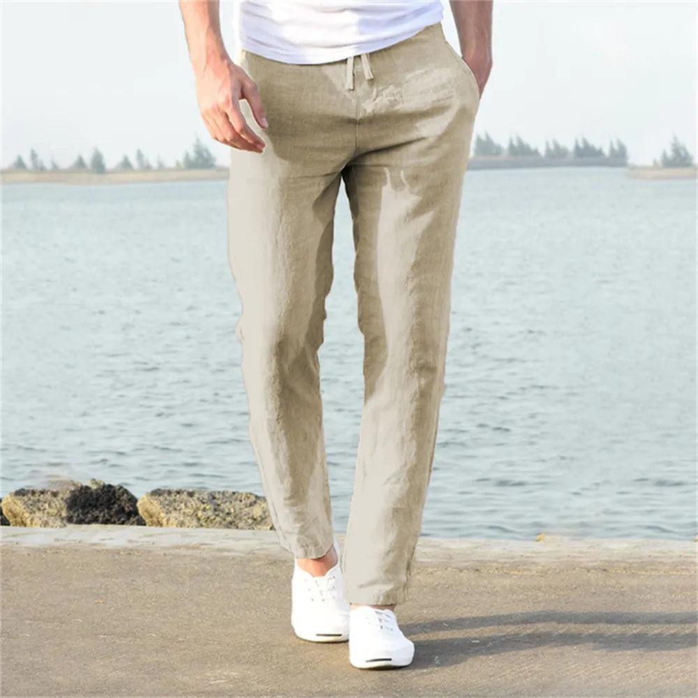 Calça Masculina de Linho Retrô