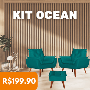 Kit Ágatha - Poltronas + Puff | Elegância para a sua Casa - Inova Mix Store Kit Ágatha - Poltronas + Puff | Elegância para a sua Casa