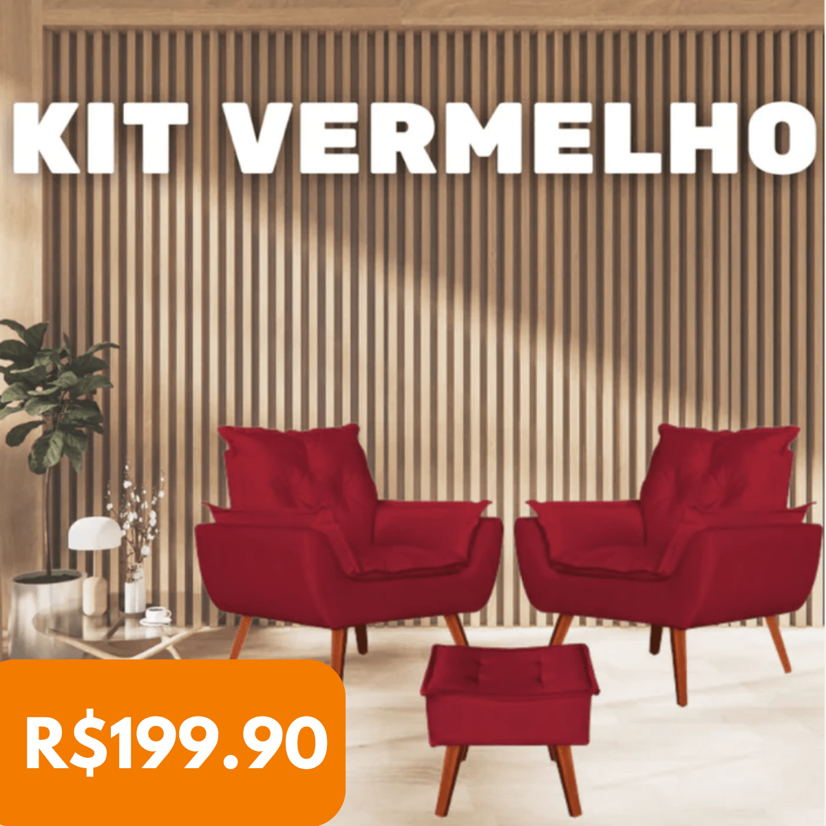 Kit Ágatha - Poltronas + Puff | Elegância para a sua Casa - Inova Mix Store Kit Ágatha - Poltronas + Puff | Elegância para a sua Casa