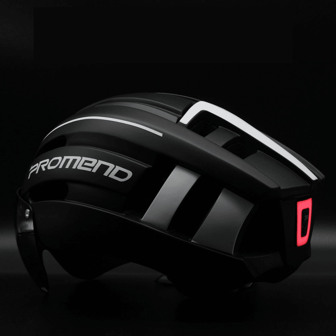 Capacete Ciclismo com Luz Traseira e Viseira Magnética Masculino/Feminino Promend - Inova Mix Store Capacete Ciclismo com Luz Traseira e Viseira Magnética Masculino/Feminino Promend