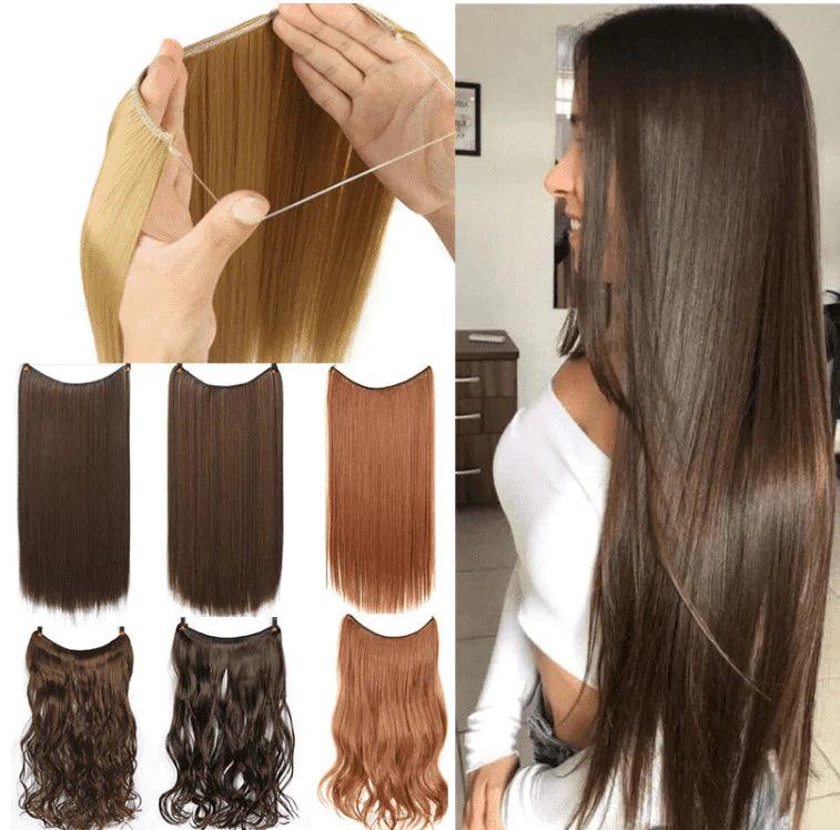 Aplique Mágico de Cabelo Fio Invisível - Inova Mix Store Aplique Mágico de Cabelo Fio Invisível