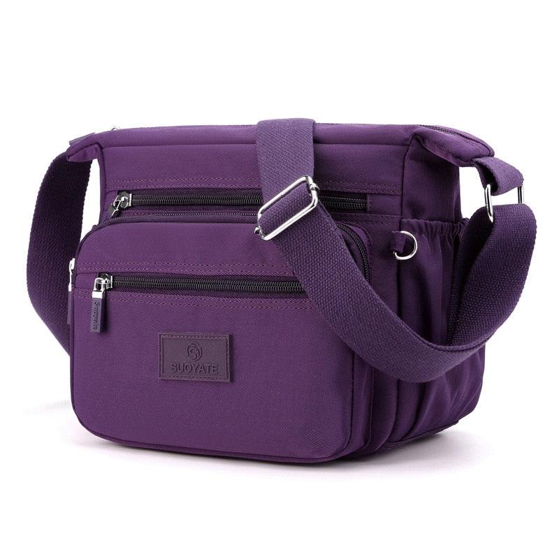 Bolsa Compacta em Nylon Resistente à Água e Fechamento em Zíper - Inova Mix Store Bolsa Compacta em Nylon Resistente à Água e Fechamento em Zíper