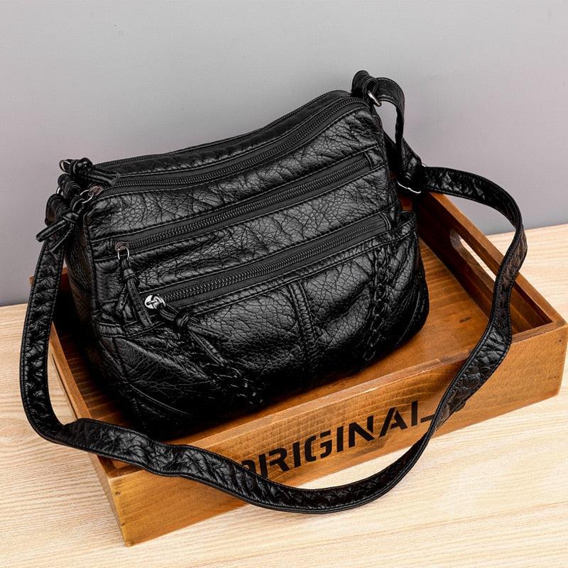 Bolsa Feminina Transversal de Couro - Compre 1 Leve 2 - Inova Mix Store Bolsa Feminina Transversal de Couro - Compre 1 Leve 2