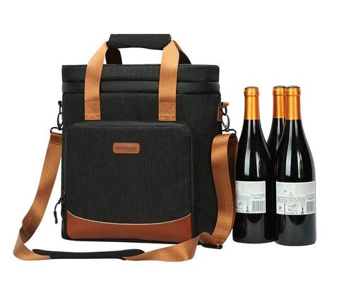 Bolsa Térmica Porta Vinhos e Taças - WineCarry - Inova Mix Store Bolsa Térmica Porta Vinhos e Taças - WineCarry