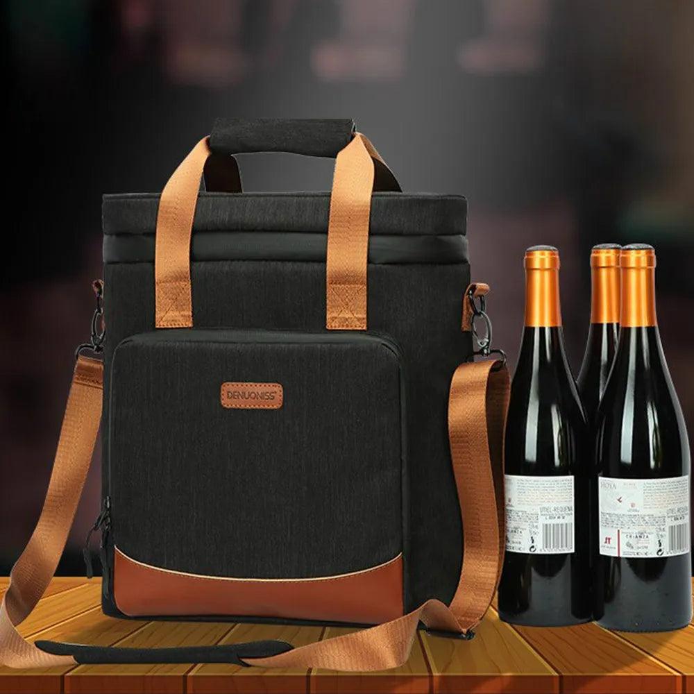 Bolsa Térmica Porta Vinhos e Taças - WineCarry - Inova Mix Store Bolsa Térmica Porta Vinhos e Taças - WineCarry