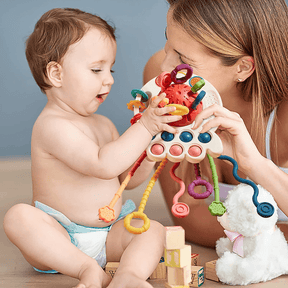 Brinquedo Montessori Ovni Sensorial 3 em 1 100% Seguro - Inova Mix Store Brinquedo Montessori Ovni Sensorial 3 em 1 100% Seguro