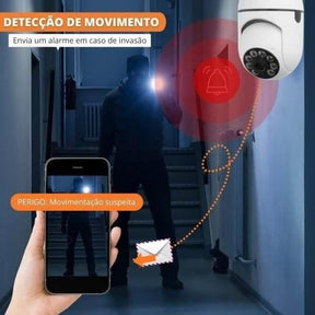 Câmera de Segurança Full HD Wi-Fi Inteligente 360 - Inova Mix Store Câmera de Segurança Full HD Wi-Fi Inteligente 360