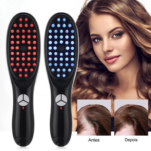 Escova LED Anti-queda para Crescimento Capilar 4 em 1 - HairGlow - Inova Mix Store Escova LED Anti-queda para Crescimento Capilar 4 em 1 - HairGlow