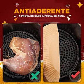 Forro de Papel Protetor Antiaderente para Air Fryer - Inova Mix Store Forro de Papel Protetor Antiaderente para Air Fryer