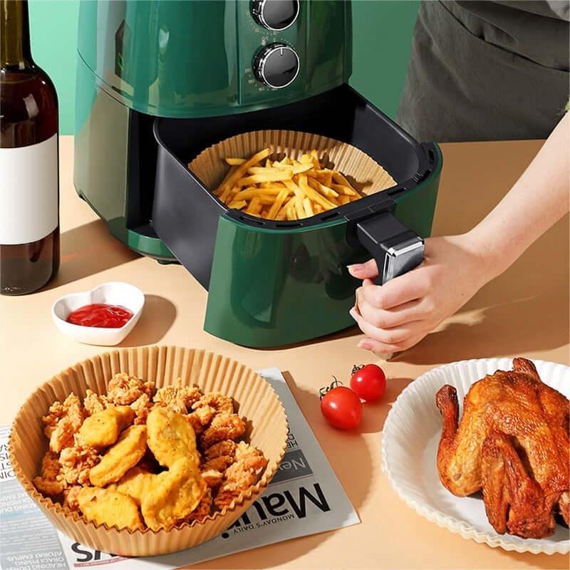 Forro de Papel Protetor Antiaderente para Air Fryer - Inova Mix Store Forro de Papel Protetor Antiaderente para Air Fryer