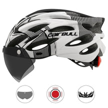 Capacete Ciclismo com Luz Traseira e Viseira Magnética Masculino/Feminino Cairbull - Inova Mix Store Capacete Ciclismo com Luz Traseira e Viseira Magnética Masculino/Feminino Cairbull