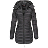 Jaqueta Feminina Puffer Longa com Capuz - WinterGlam - Inova Mix Store Jaqueta Feminina Puffer Longa com Capuz - WinterGlam