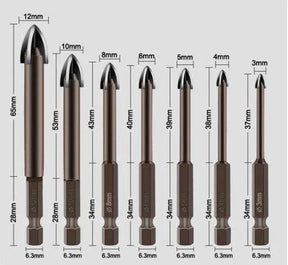 Kit 7 Brocas Indestrutíveis Universal Max Drill - Inova Mix Store Kit 7 Brocas Indestrutíveis Universal Max Drill