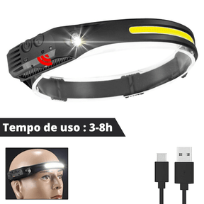 Lanterna de Cabeça Recarregável USB com Sensor - LightVision - Inova Mix Store Lanterna de Cabeça Recarregável USB com Sensor - LightVision