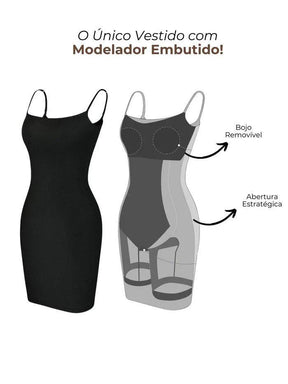 Vestido Modelador ShapeWear 3 em 1