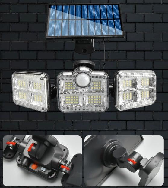 Refletor Led Solar Com 3 Cabeças 800W - EcoLight - Inova Mix Store Refletor Led Solar Com 3 Cabeças 800W - EcoLight