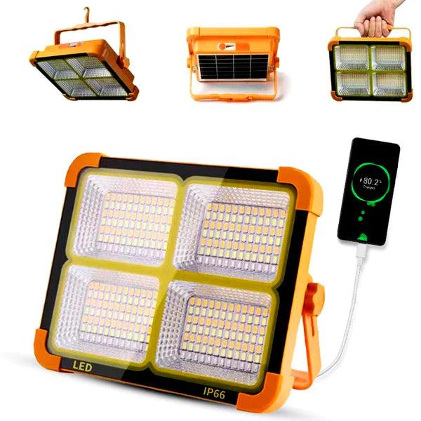 Refletor Led Solar Impermeavel com Powerbank Embutido - Inova Mix Store Refletor Led Solar Impermeavel com Powerbank Embutido