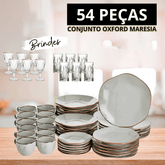 Aparelho de Jantar Oxford 48 Peças + 6 Taças Diamond + Talheres de BRINDE - SOMENTE HOJE! - Inova Mix Store Aparelho de Jantar Oxford 48 Peças + 6 Taças Diamond + Talheres de BRINDE - SOMENTE HOJE!