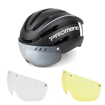 Capacete Ciclismo com Luz Traseira e Viseira Magnética Masculino/Feminino Promend - Inova Mix Store Capacete Ciclismo com Luz Traseira e Viseira Magnética Masculino/Feminino Promend