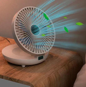 Ventilador com LED Portátil Recarregável - LightBreeze - Inova Mix Store Ventilador com LED Portátil Recarregável - LightBreeze