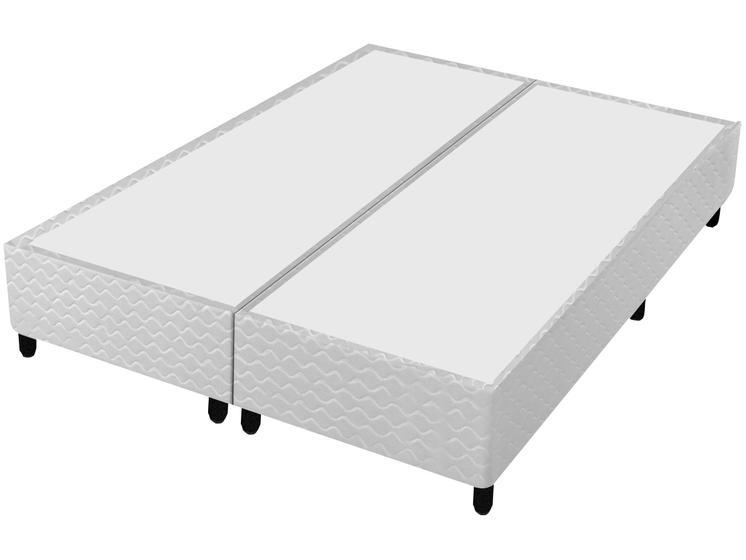 Base Cama Box Queen Gazin Bipartido 27x158x198cm - Inova Mix Store Base Cama Box Queen Gazin Bipartido 27x158x198cm