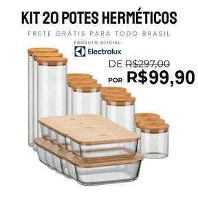 20 Potes Herméticos Compre 10 e Ganhe 10 Promoção Exclusiva 2024 - Organização e Frescor Garantidos! - Inova Mix Store 20 Potes Herméticos Compre 10 e Ganhe 10 Promoção Exclusiva 2024 - Organização e Frescor Garantidos!